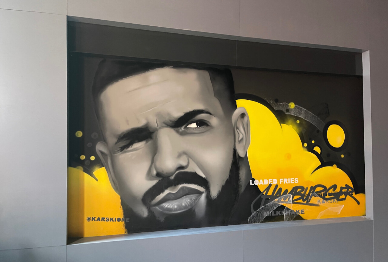 Fat Phills Drake Muurschildering Amsterdam