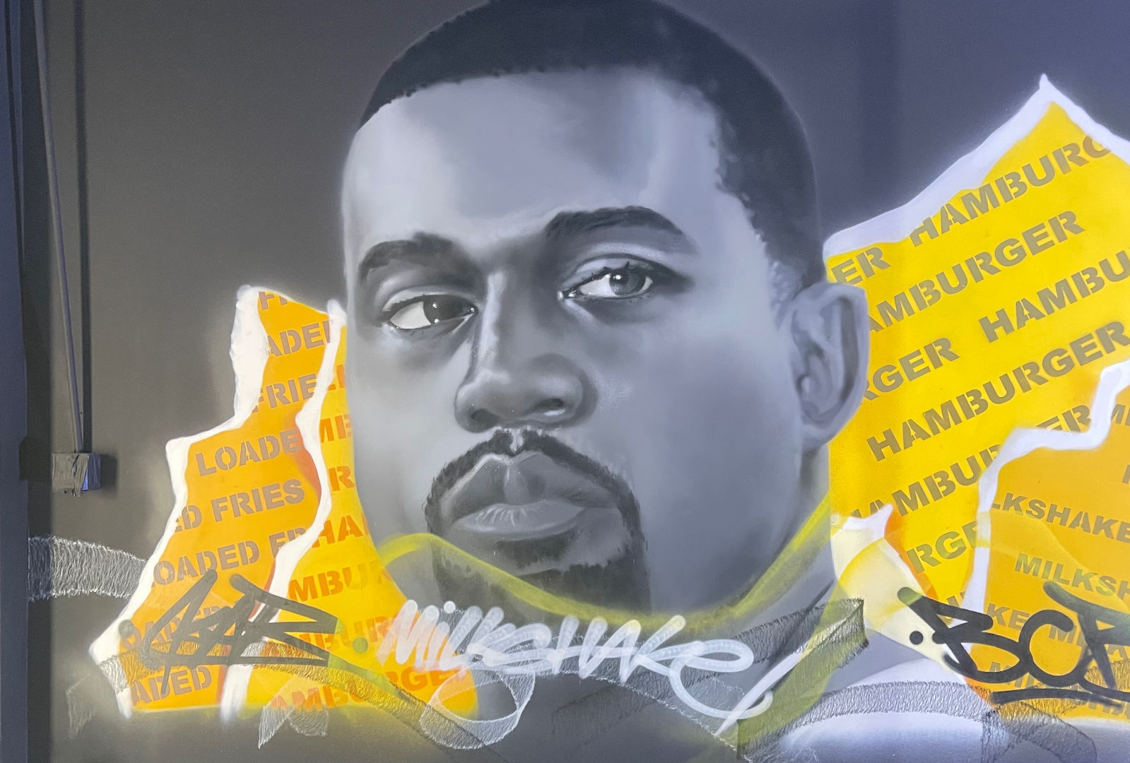 Fat Phills Muurschildering Kanye NIeuwegein