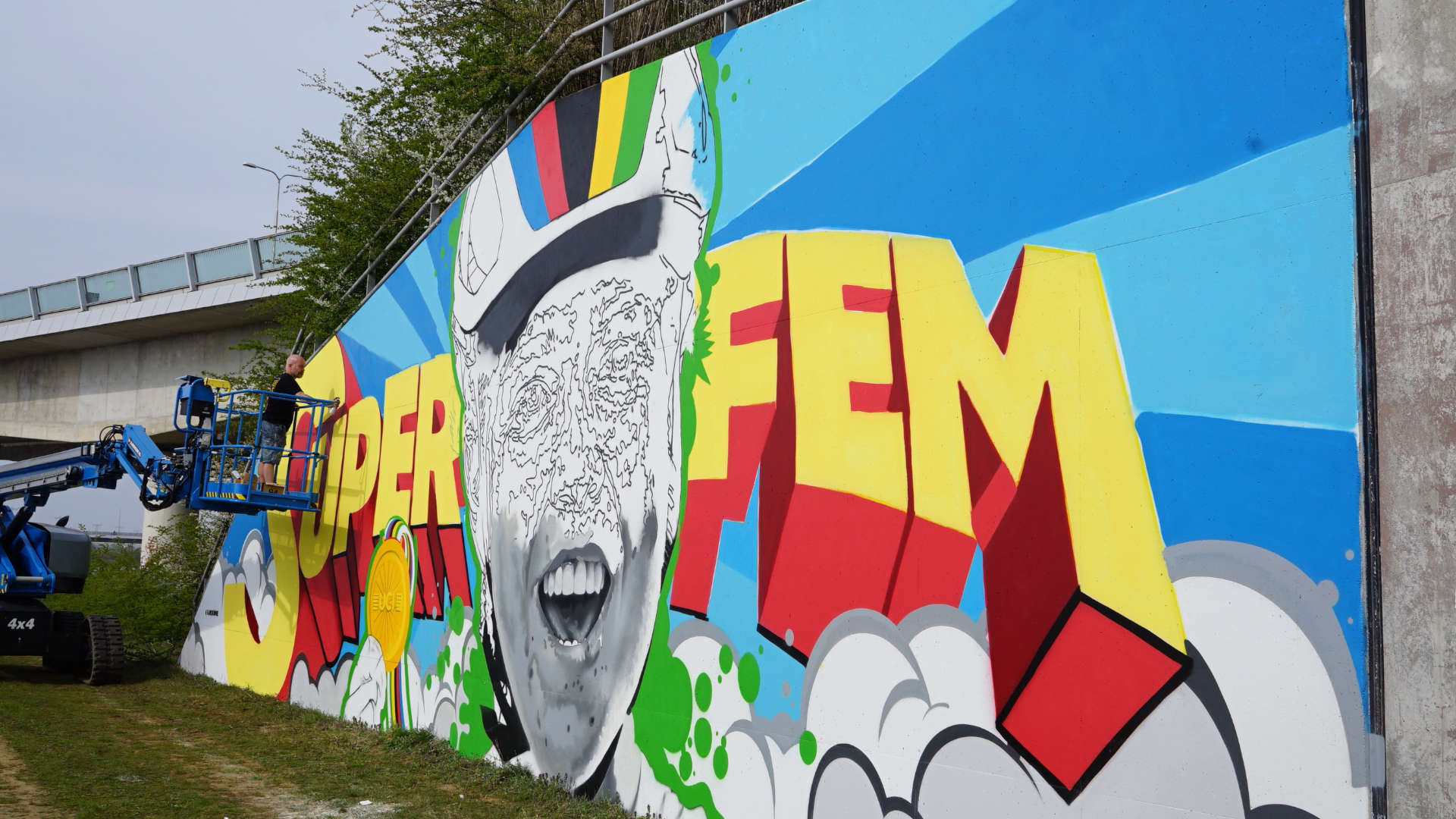 Fem van Empel Mural work in progress