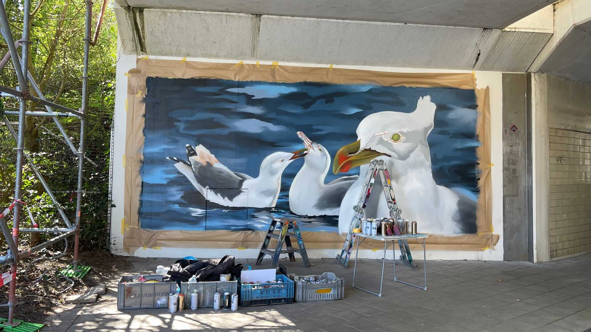 MORSVIADUCT MURAL&nbsp;LEIDEN Work in Progress