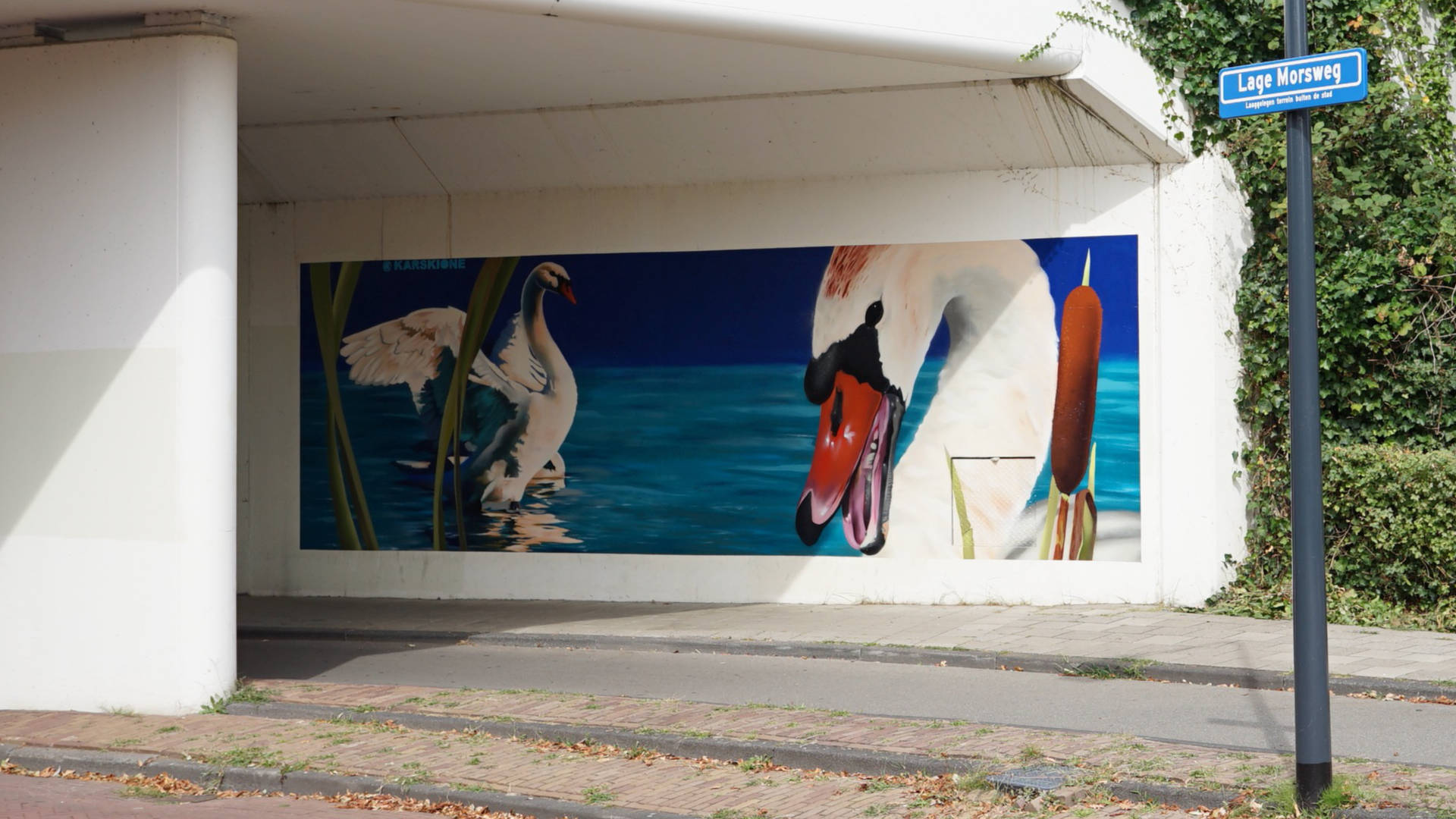 MORSVIADUCT MURAL&nbsp;LEIDEN Zwanen