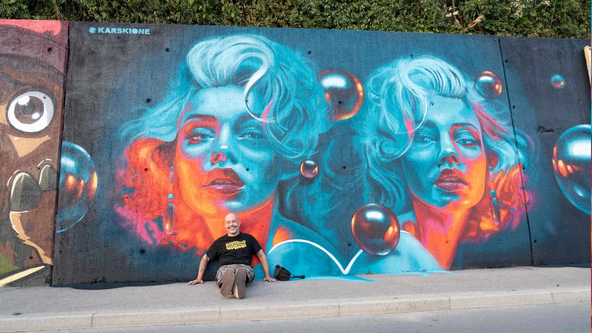 Mosbach Festival mural met Roy Valk   Karski gefotografeerd door Txell