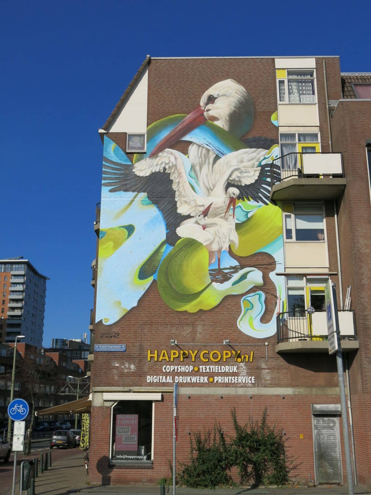 Muurschildering Goudriaankade Den Haag