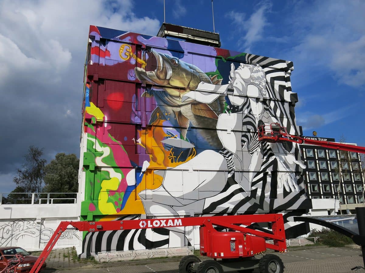 Graffiti muurschildering Zoetermeer