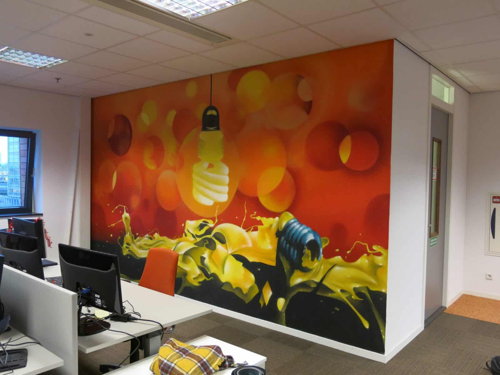 muurschildering kantoor